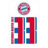 Sticker Mural Logo FC Bayern Champion d'Allemagne 2023 - 48x70 cm 
