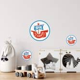 Wandtattoo FC Hansa Rostock - Hansa Logo Set - 50x70 cm 