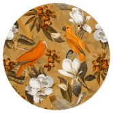 Wallsticker UN Design - Tropisk okker - Rund 