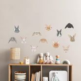 Sticker Mural Lapins à lunettes - Melin (12pcs) 