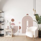 Wandtattoo Geometrisch - Abstrakte Formen mit Halbbogen 