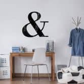 Wandtattoo-  Black Marble Ampersand 