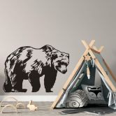 Wandtattoo Braunbär Silhouette 