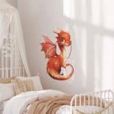 Wallsticker De små drager - Flämmchen 