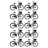 Wandtattoo Fahrrad - Set 10-teilig 