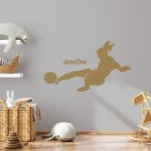 Wandtattoo + Name Fussballspielerin 