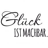 Wandtattoo Glück ist machbar 