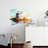 Wandtattoo Holländische Windmühle querschraffiert 