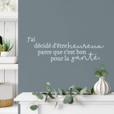 Wandtattoo J’ai décidé d’être heureux 