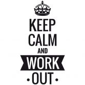 Wandtattoo Keep calm and work out 