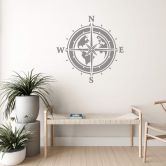 Wall sticker Compass with abstract continents 