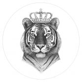 Wandtattoo Korenkova - The Tiger King - Rund 