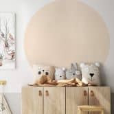 Sticker mural cercle couleur sable 