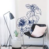Muursticker Planten Silhouet 