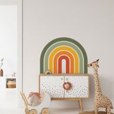 Retro regnbue Wallsticker 