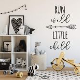 Wandtattoo Run wild little child 