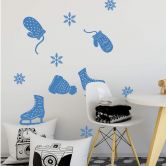 Wandtattoo Schlittschuhspaß 