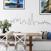 Wandtattoo Paris Skyline Outline 