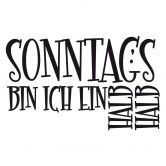 Wandtattoo Sonntags bin ich ein Mofa...(2-farbig) 