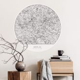 Wandtattoo Stadtplan Berlin - rund 
