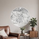 Wandtattoo Stadtplan Hamburg - rund 
