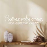 Wandtattoo Suivez votre coeur 