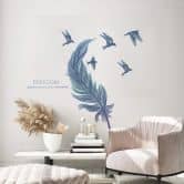 Sticker mural Freedom - Plume et oiseaux 