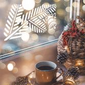 Wandtattoo Weihnachten - Tannenzweig mit Glöckchen 