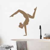 Wandtattoo Yoga Handstand Silhouette einfarbig 