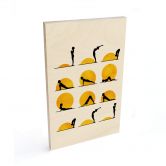 Wood Print Kubistika - Yoga The Sun Salutation 
