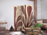 Paravent, Raumteiler freistehend, Trennwand - Waving Leaves - Matisse-Style Plants 