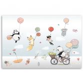 Leinwandbild, Bunte Luftballons Tiere 