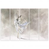 Leinwandbild 5 teilig, Ballerina Pirouet 