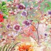 Fototapete Wilde Blumen Collage 