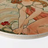 Tableau sur bois Mucha - La peinture - Rond 