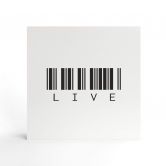 Houten Decoratieblok Streepjescode Live 
