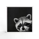 Holzbild zum Hinstellen - Graves - Racoon - 15x15 cm 