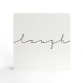 Wood Print to put up - Laugh - 15x15 cm 
