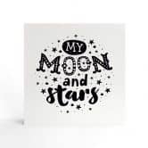 Holzbild zum Hinstellen - My Moon and Stars - 15x15 cm 