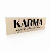 Holzschild Karma regelt das schon 