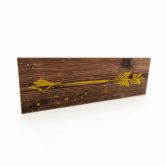 Holzschild Pfeil Gelb 