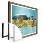 Poster Goed Blauw - Tiere am Wasserloch 