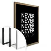 Poster Never give up 