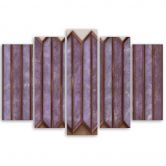 Leinwandbild 5 teilig, Buntes 3D -Fenster 