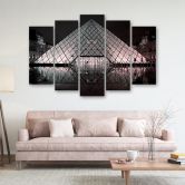 Leinwandbild 5 teilig, Louvre Paris Frankreich 