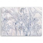 Canvas schilderij, Irys bloemen blauw 