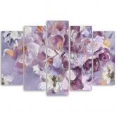Leinwandbild 5 teilig, Iris Blume 