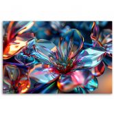 Leinwandbild, 3D-Glasblumenstrauß 