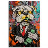 Leinwandbild, Hundedollar Pop Art 