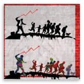 Canvas schilderij, Banksy de zweep 